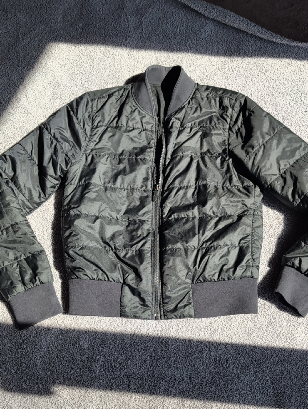 Lululemon Black Reversible Bomber Jacket Size 4